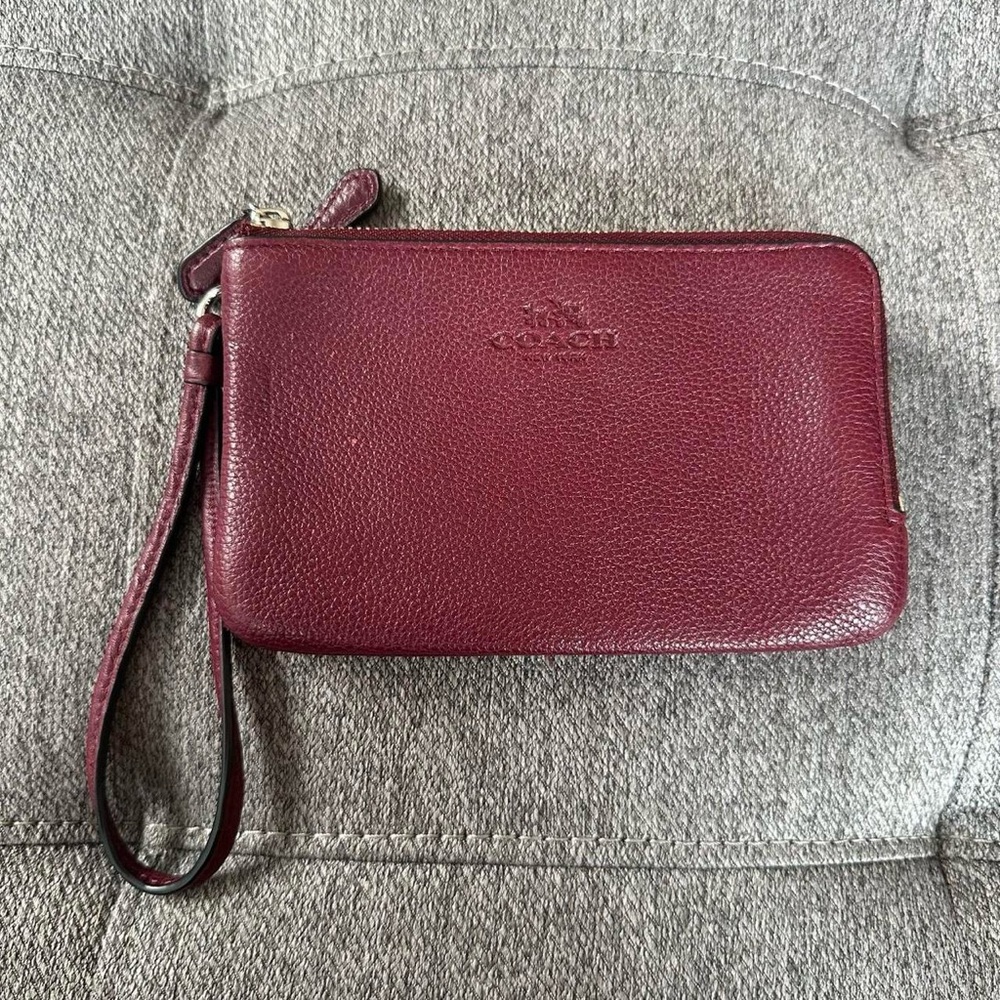 Coach Deep Red Leather Accessory